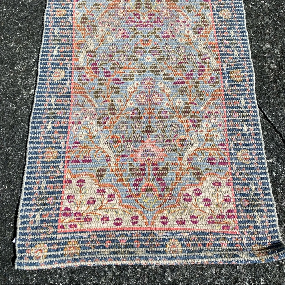 ANTHROPOLOGIE Floral Boho Rug Runner - Picture 2 of 6